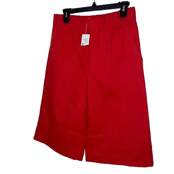 Susanne Bommer Top And Bermuda Shorts Set Outfit Size Medium Red Kiss Cotton New